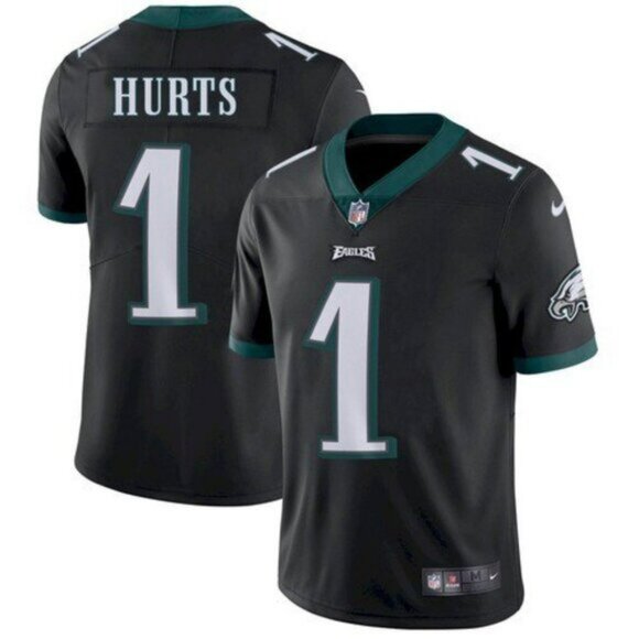 Mens Youths 1 Jalen Hurts Black  Stitched Jersey - Picture 1 of 1